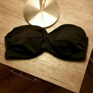 Victoria Secret Strapless Black Swim Top/ 34D